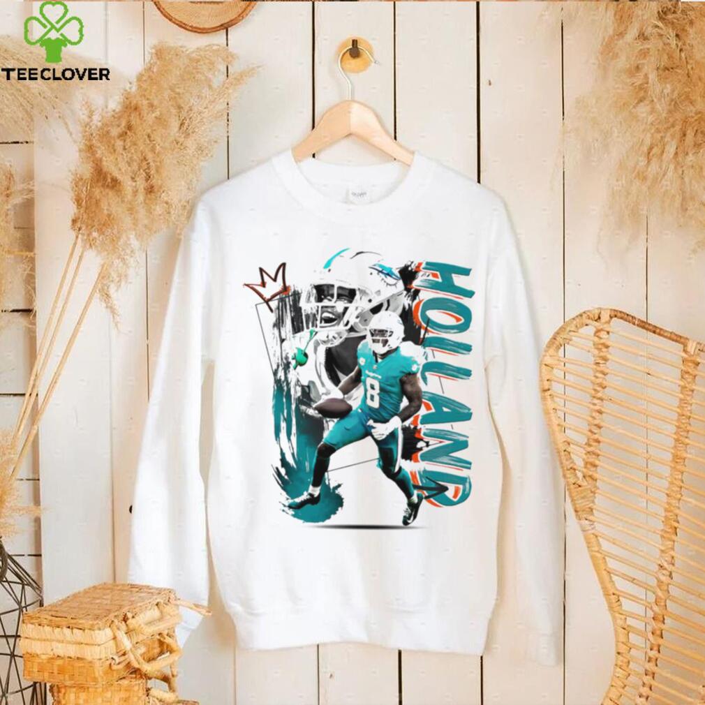 Jevon Holland number 8 Miami Dolphins football player pose poster shirt Jevon Holland number 8 Miami Dolphins football player pose poster shirt