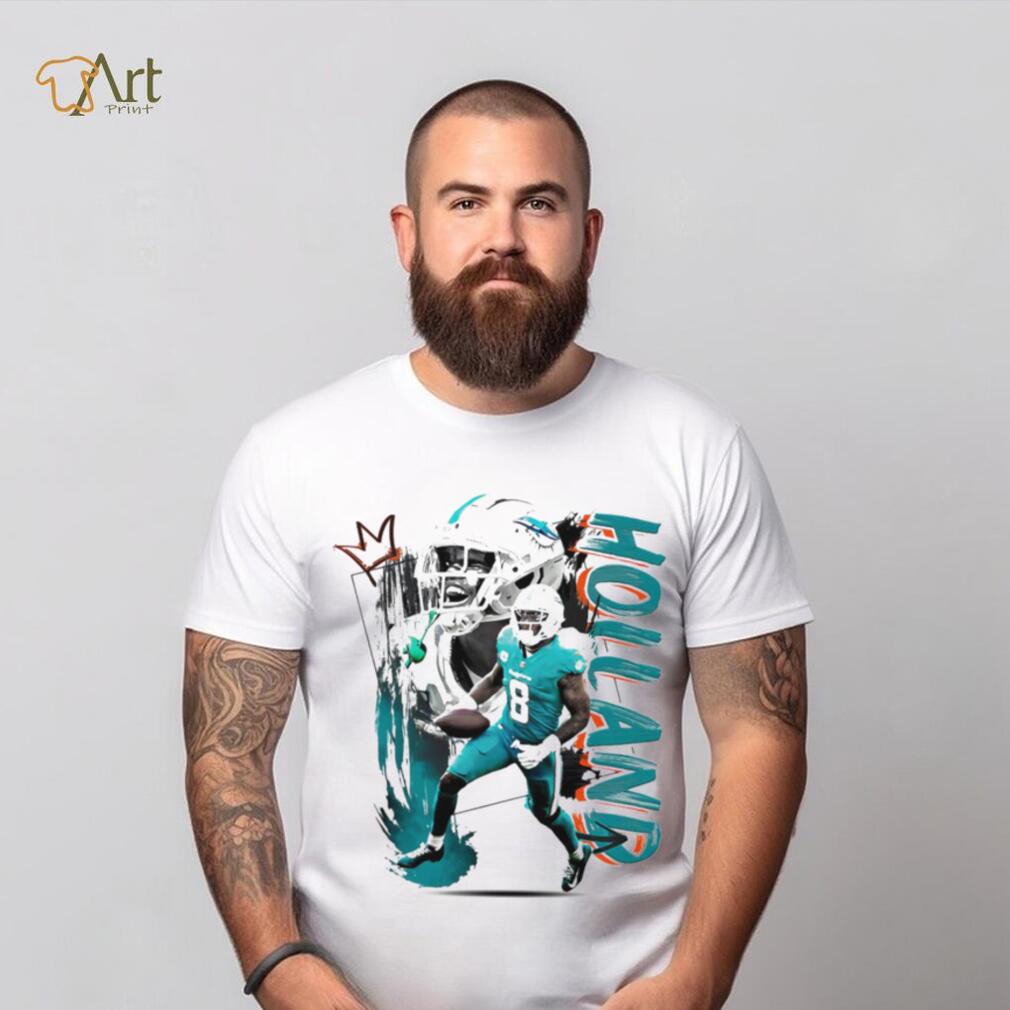 Jevon Holland number 8 Miami Dolphins football player pose poster shirt Jevon Holland number 8 Miami Dolphins football player pose poster shirt