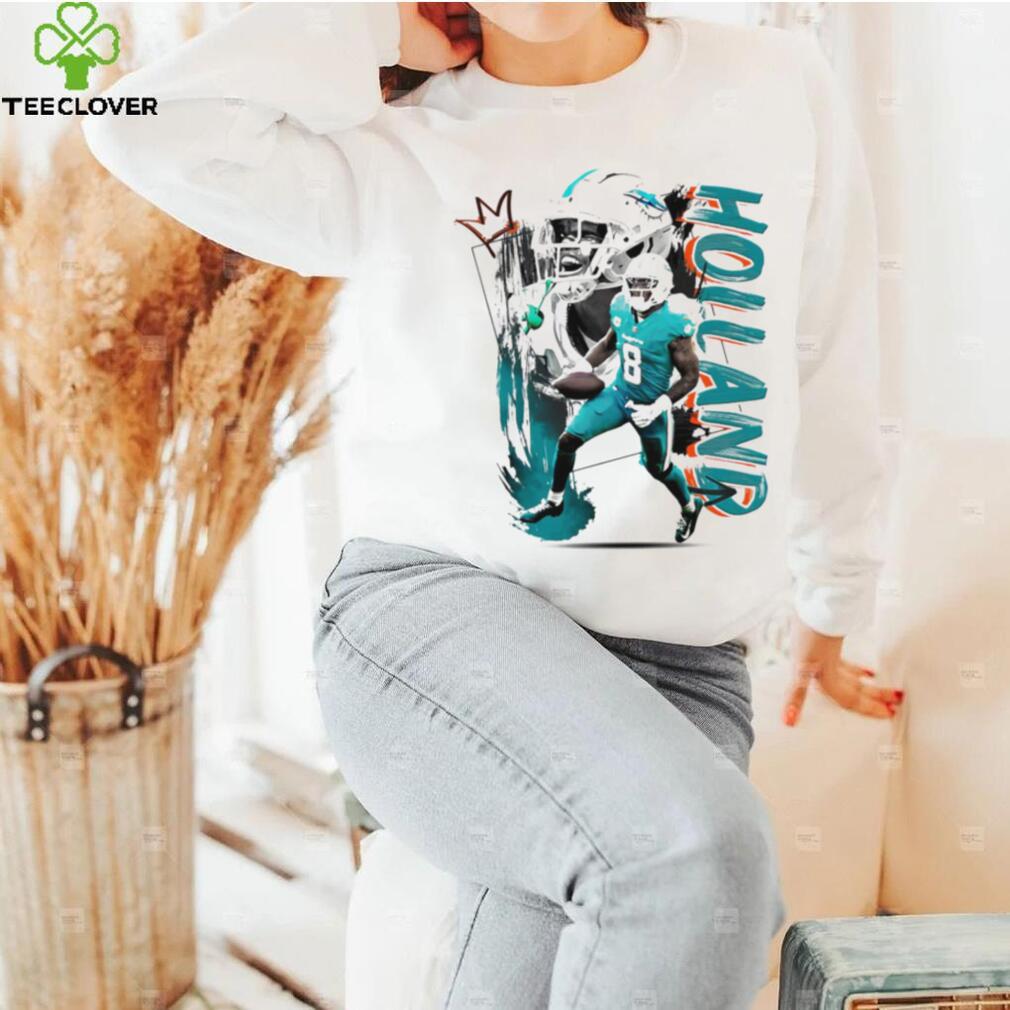 Jevon Holland number 8 Miami Dolphins football player pose poster shirt Jevon Holland number 8 Miami Dolphins football player pose poster shirt