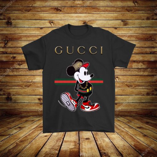 Clothing Shop Gucci Stripe Stylish Classic Mickey Mouse Shirts