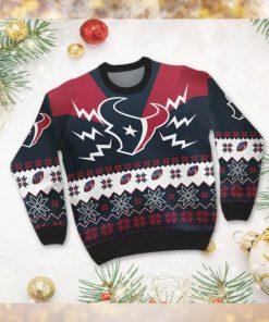 Houston Texans NFL Football Team Logo Symbol 3D Ugly Christmas Sweater Shirt Apparel For Men And Women On Xmas Days