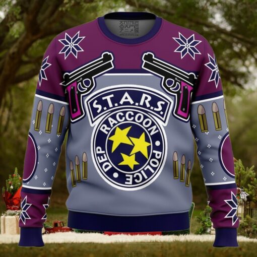 Jill Valentine Season’s Blasing Dead by Daylight Ugly Christmas Sweater
