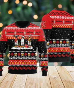 Jim Beam Christmas Ugly Sweater, Whiskey 3D Ugly Sweater Party, Holiday Woman Sweater