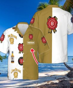 Jim Beam Contemporary Custom Name Hawaiian Shirt Love Beer Gift