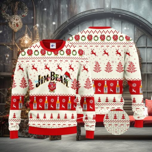 Jim Beam Santa Hat Christmas 3D Ugly Christmas Sweater Unisex Sweater Christmas Gift