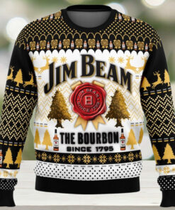 Jim Beam Sweater, Whiskey Ugly Christmas Sweater, Whiskey Lover Xmas Sweater, Alcoholic Beverage Sweater