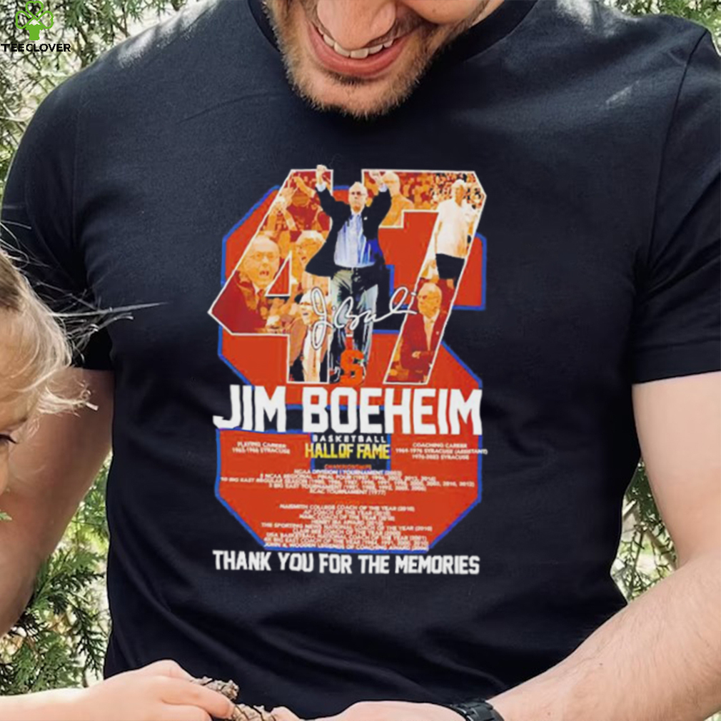 Jim Boeheim basketball coach thank you for the memories signature shirt