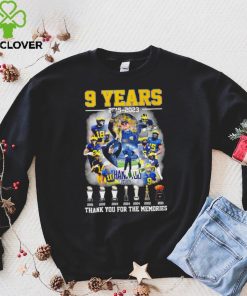 Jim Harbaugh 9 years 2015 2023 thank you coach thank you for the memories pose hoodie, sweater, longsleeve, shirt v-neck, t-shirt