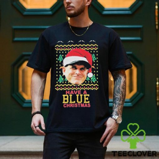 Jim Harbaugh Michigan Wolverines Have A Blue Christmas Ugly Sweater Shirt