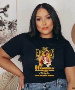 Jimi Hendrix 61st Anniversary 1963 2024 Thank You For The Memories T Shirt