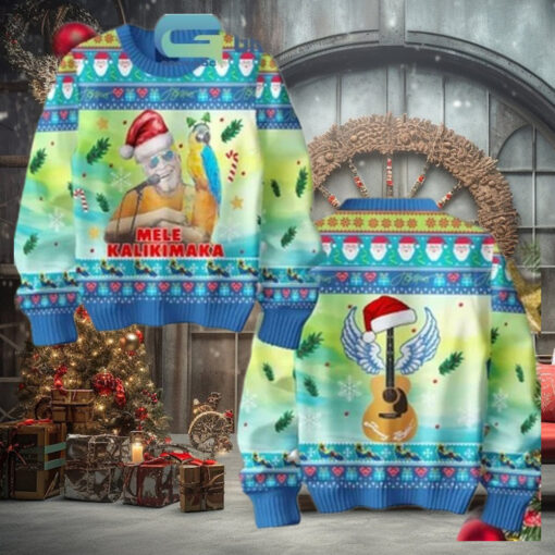 Jimmy Buffett Mele Kalikimaka Christmas 2024 Santa Ugly Sweater