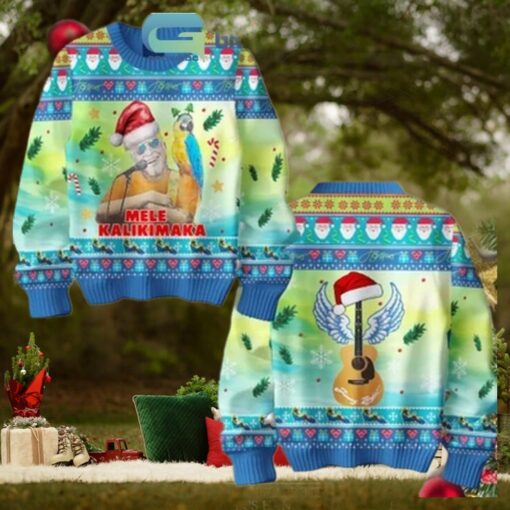 Jimmy Buffett Mele Kalikimaka Christmas 2024 Santa Ugly Sweater