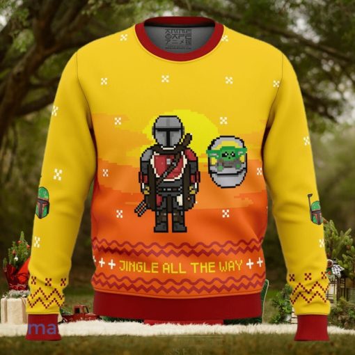 Jingle All The Way Mandalorian Ugly Christmas Sweater