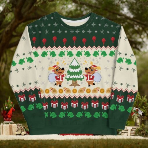 Jingle Animal Crossing Ugly Christmas Sweater