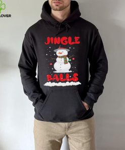 Jingle Balls Tinsel Tits Couple Christmas Snowman Shirt
