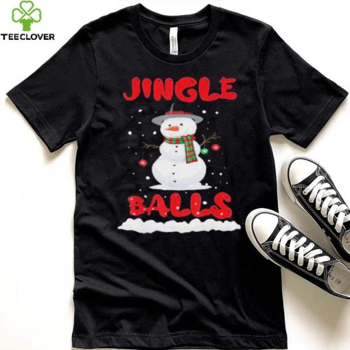 Jingle Balls Tinsel Tits Couple Christmas Snowman Shirt