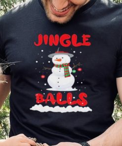 Jingle Balls Tinsel Tits Couple Christmas Snowman Shirt