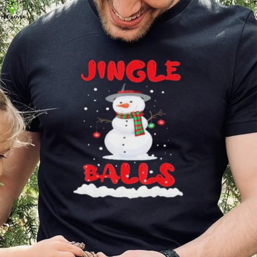 Jingle Balls Tinsel Tits Couple Christmas Snowman Shirt