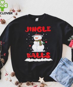 Jingle Balls Tinsel Tits Couple Christmas Snowman Shirt