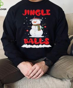 Jingle Balls Tinsel Tits Couple Christmas Snowman Shirt