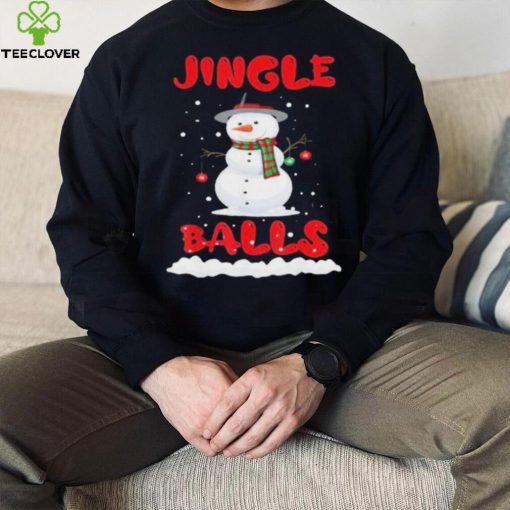 Jingle Balls Tinsel Tits Couple Christmas Snowman Shirt