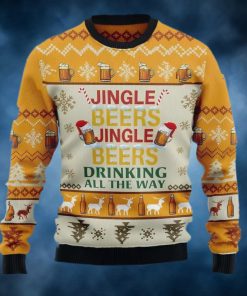 Jingle Beers Drinking All The Way Ugly Christmas Sweater, Faux Wool Sweater, International Beer Day, Gifts For Beer Lovers, Best Christmas Gifts For 2022 – Prinvity