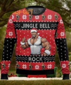 Jingle Bell Rock The Rock Ugly Christmas Sweater – Fun Holiday Sweater for Wrestling Fans