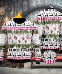 Jingle Bells And Pink Flamingo Ugly Christmas Sweater