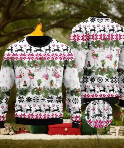 Jingle Bells And Pink Flamingo Ugly Christmas Sweater