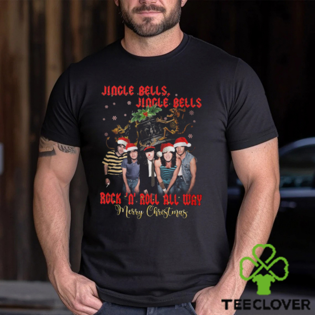 Jingle Bells Jingle Bells Rock ‘n’ Roll All Way Merry Christmas Unisex T Shirt Jingle Bells Jingle Bells Rock ‘n’ Roll All Way Merry Christmas Unisex T Shirt