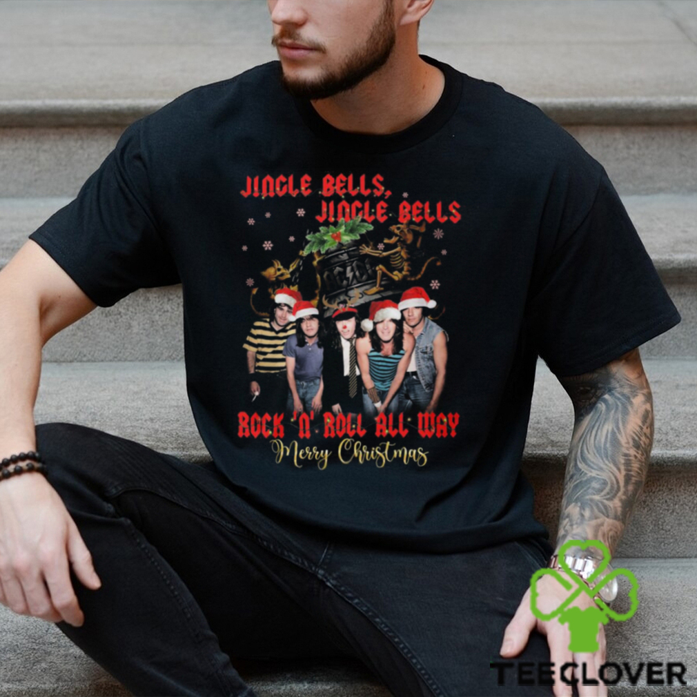 Jingle Bells Jingle Bells Rock ‘n’ Roll All Way Merry Christmas Unisex T Shirt Jingle Bells Jingle Bells Rock ‘n’ Roll All Way Merry Christmas Unisex T Shirt