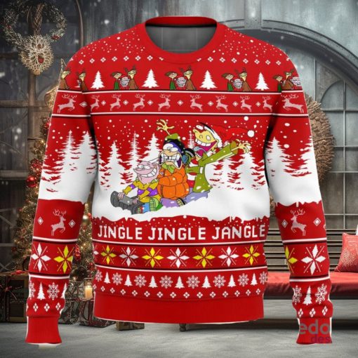 Jingle Jingle Jangle Ed Edd n Eddy 3D Ugly Christmas Sweater Christmas Gift Ideas Party Gift