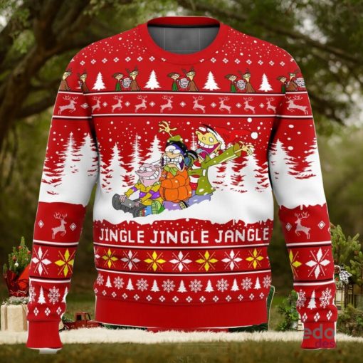 Jingle Jingle Jangle Ed Edd n Eddy 3D Ugly Christmas Sweater Christmas Gift Ideas Party Gift