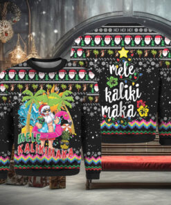 Hawaii Santa Claus Mele Kalikimaka Ugly Christmas Sweater