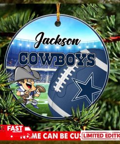 Dallas Cowboys NFL Fans Christmas Ornament Custom Name
