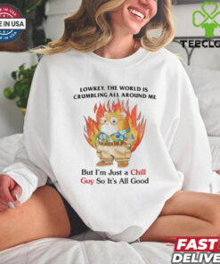 Jmcgg Lowkey The World Is Crumbling All Around Me But I_m Just A Chill Guy So It_s All Good Tee Unisex T Shirt