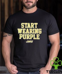 Jmu Start Wearing Purple t shirt