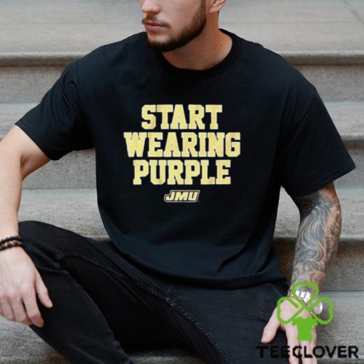 Jmu Start Wearing Purple t shirt