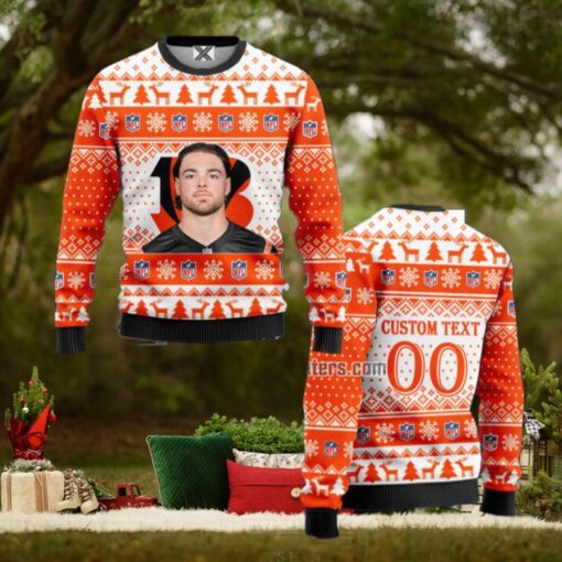 Joe Bachie Cincinnati Bengals Football Ugly Xmas Sweaters