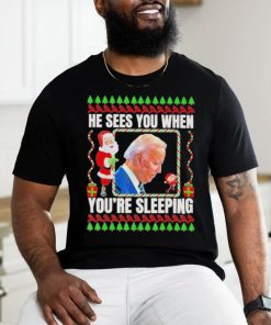 Joe Biden He Sees You when you’re sleeping christmas hoodie, sweater, longsleeve, shirt v-neck, t-shirt