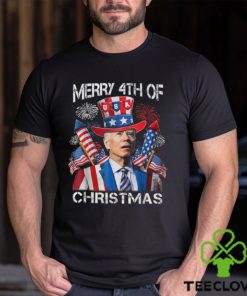 Joe Biden Merry 4Th Of Christmas 4Th Of July Firework Shirt