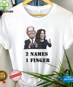Joe Biden and Kamala Harris 2 names finger shirt