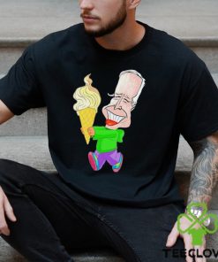 Joe Biden eating ice cream funny art shirt