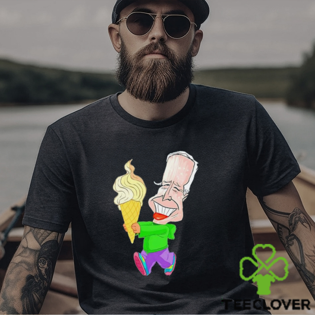 Joe Biden eating ice cream funny art shirt Joe Biden eating ice cream funny art shirt