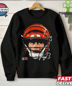 Joe Burrow Cincinnati Bengals NFL football big face signature graphic shirt