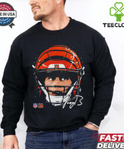 Joe Burrow Cincinnati Bengals NFL football big face signature graphic shirt