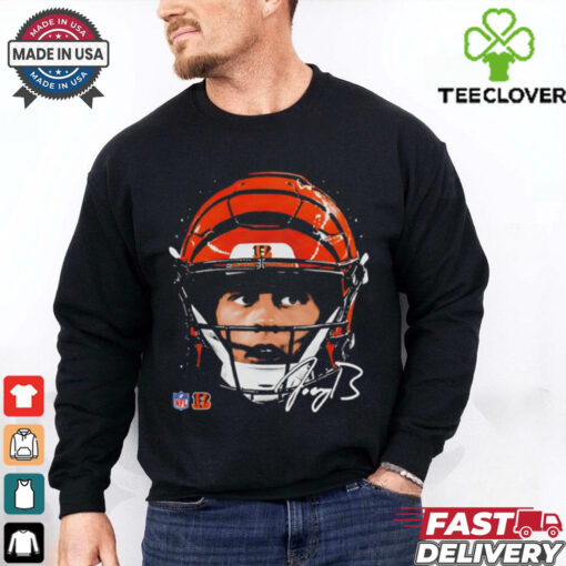 Joe Burrow Cincinnati Bengals NFL football big face signature graphic shirt