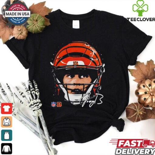 Joe Burrow Cincinnati Bengals NFL football big face signature graphic shirt