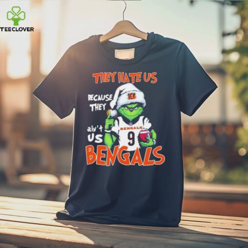 Joe Burrow Grinch They Hate Us Because They Ain’t Us Cincinnati Bengals Christmas Thoodie, sweater, longsleeve, shirt v-neck, t-shirt