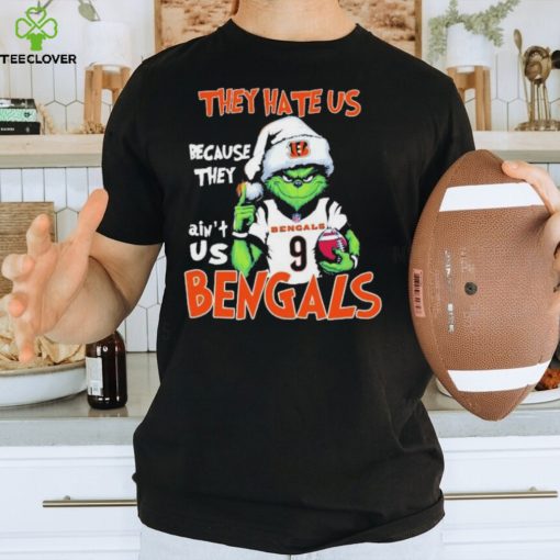 Joe Burrow Grinch They Hate Us Because They Ain’t Us Cincinnati Bengals Christmas Thoodie, sweater, longsleeve, shirt v-neck, t-shirt